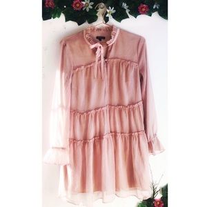 Who What Wear Dusty Rose Dress